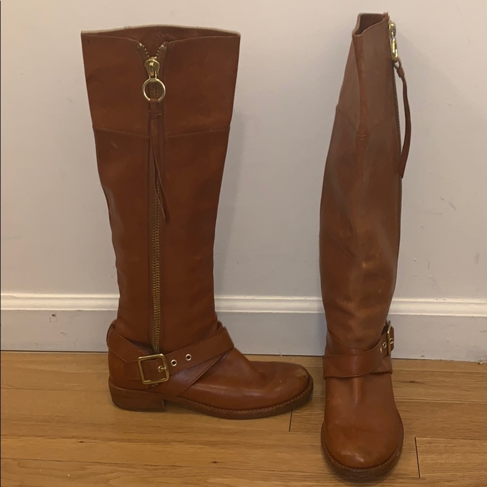 Coach leather riding boots